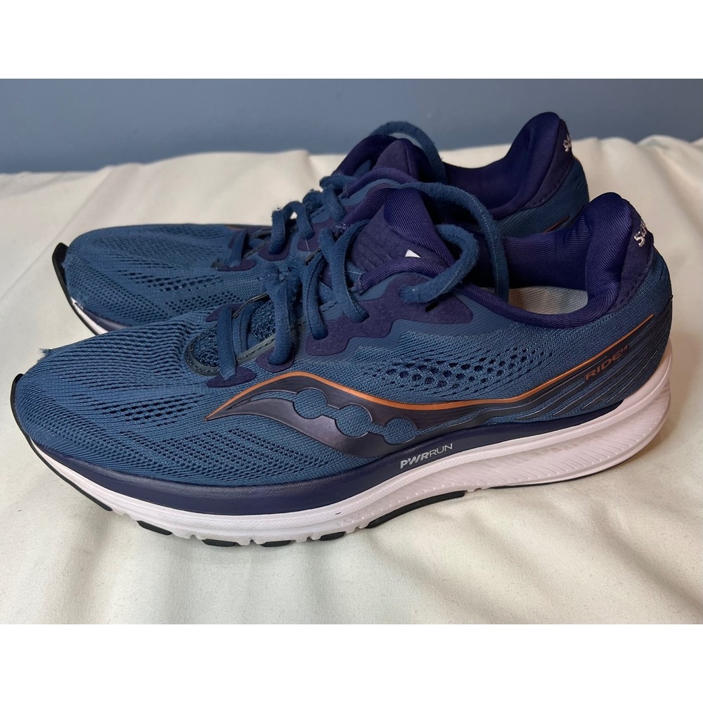 Saucony Ride 14 Women's Running Shoes Blue Size 7.5 Navy
